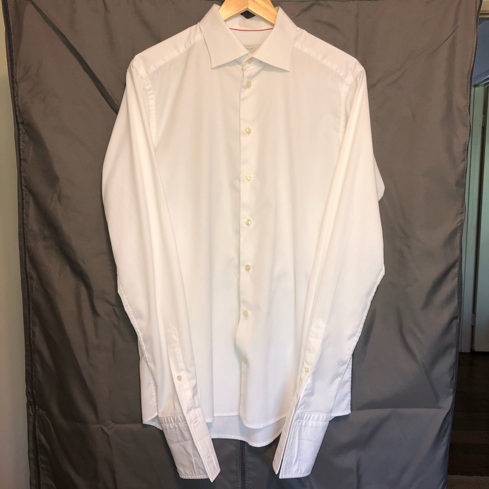 Eton slim French cuff dress shirt size 16.5/42